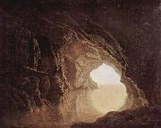 Joseph wright of derby Cave at evening, by Joseph Wright, France oil painting artist